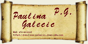 Paulina Galečić vizit kartica